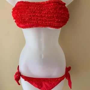 Red Bikini by Beach Joy. Med top & small bottom.